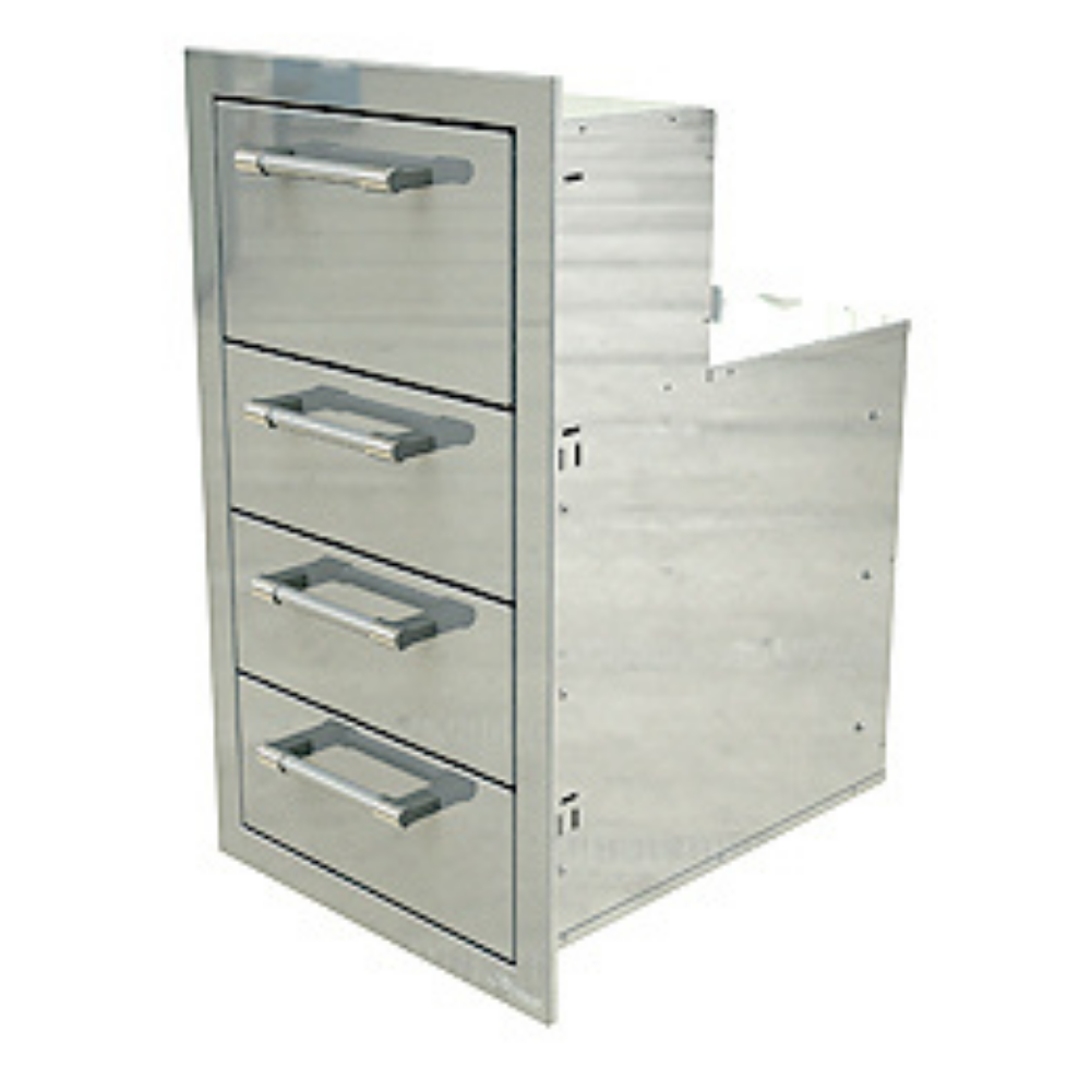 Alfresco 17-Inch Paper Towel Holder & Three Storage Drawer Combo - AXE-3DRTH-SC