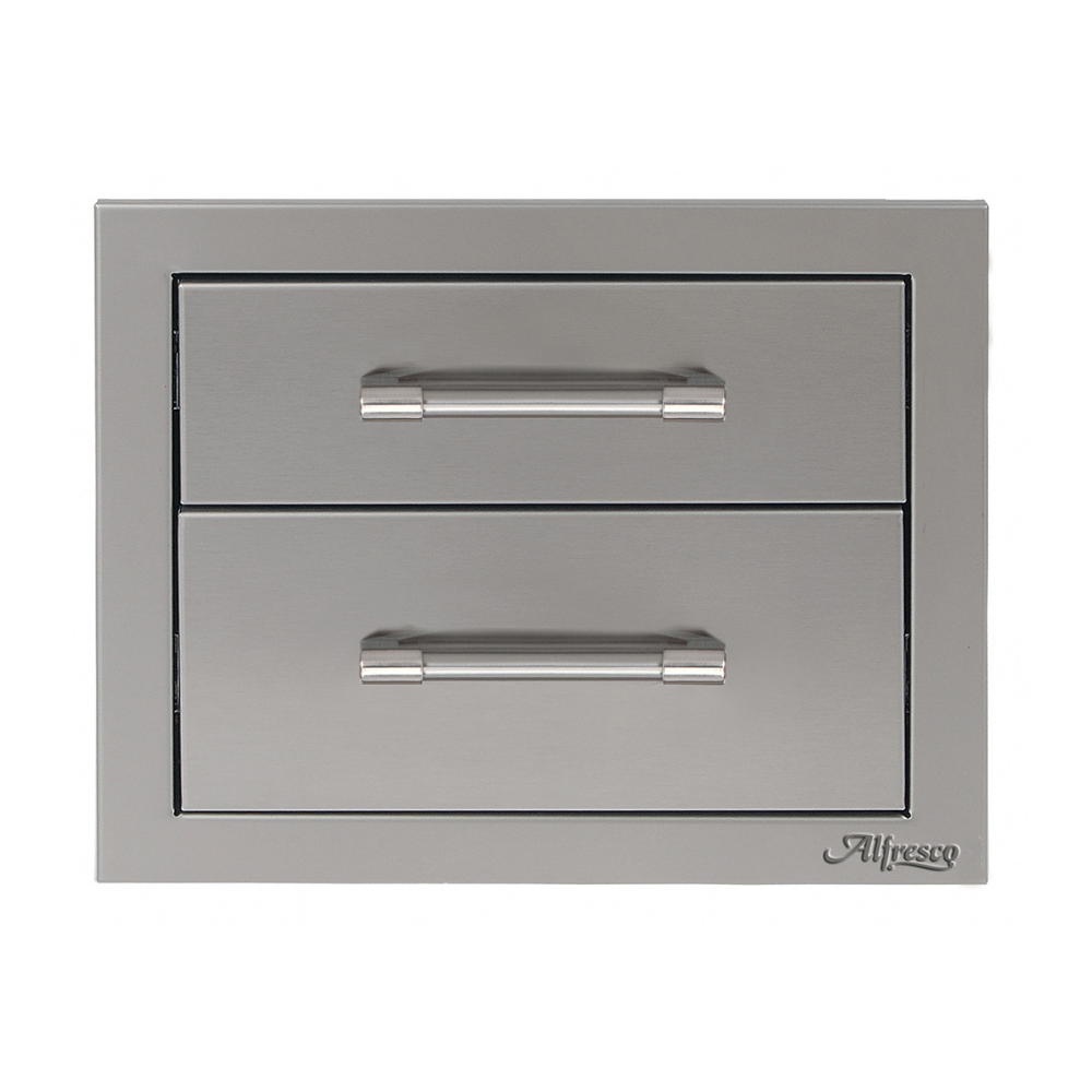 Alfresco 17-Inch Two Tier Storage Drawers - AXE-2DR-SC